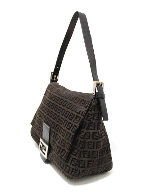 fendi brown zucca shoulder bag|authentic fendi zucca handbags.